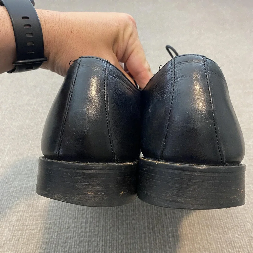 Johnston & Murphy Shoes Mens Size 14 M Black Leather Derby Dress Oxfords 20 6461
